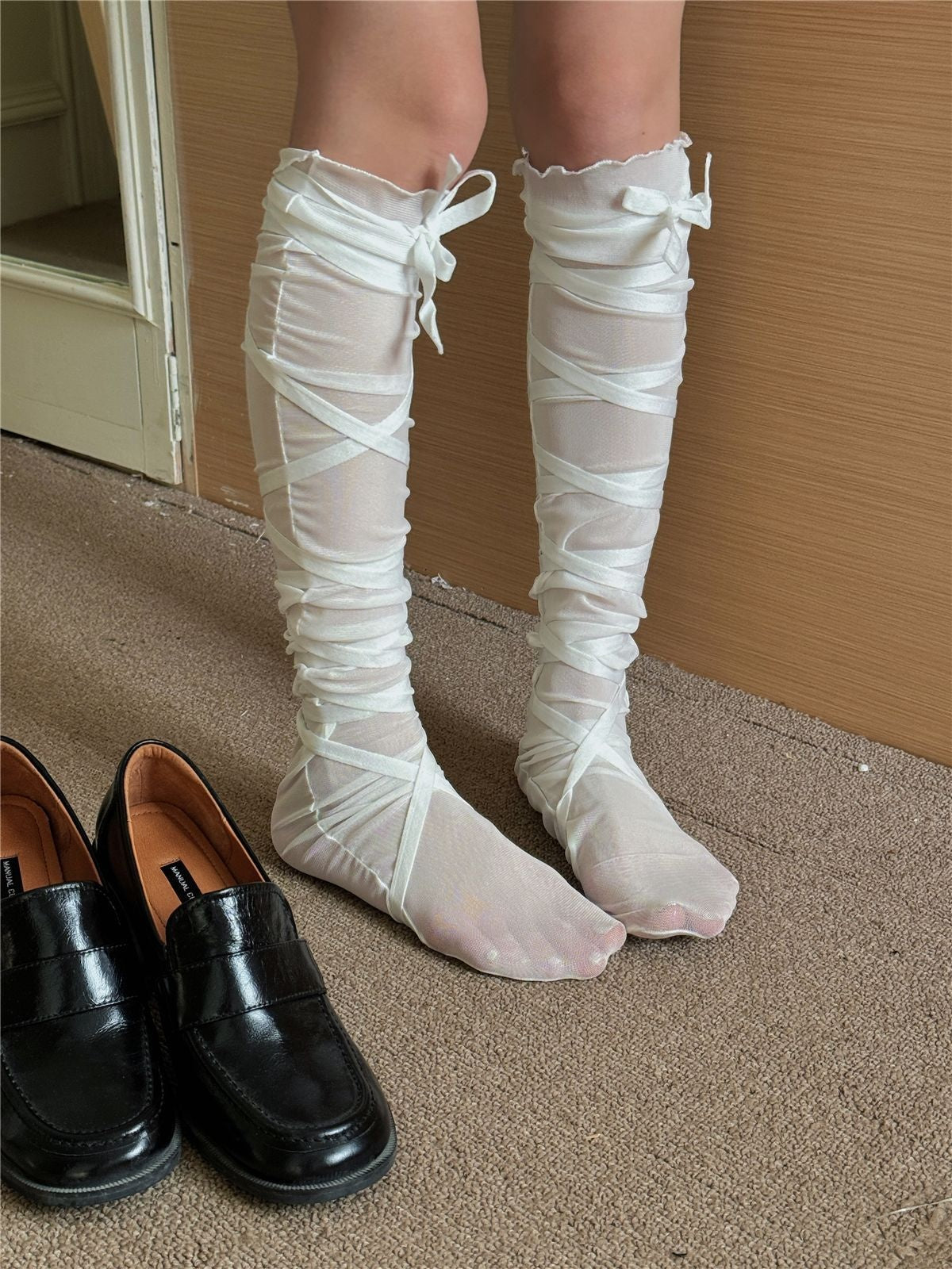 Wavy Ribbon Socks 🎀