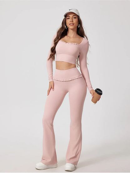 Ruffle Flared Leggings