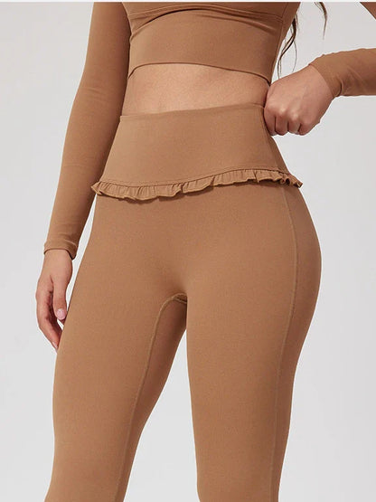 Ruffle Flared Leggings