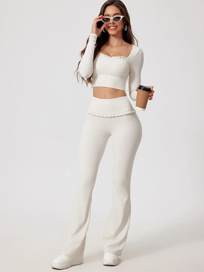 Ruffle Flared Leggings