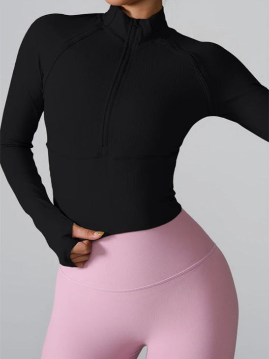 Wavy Glide Half-Zip Top