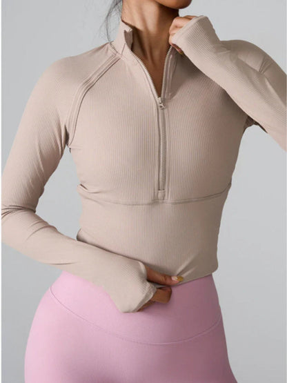 Wavy Glide Half-Zip Top